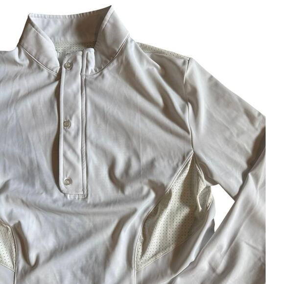 Women’s Sync Equestrian White Elevate CoolTech Top Long Sleeve Shirt Size XL - Picture 3 of 4
